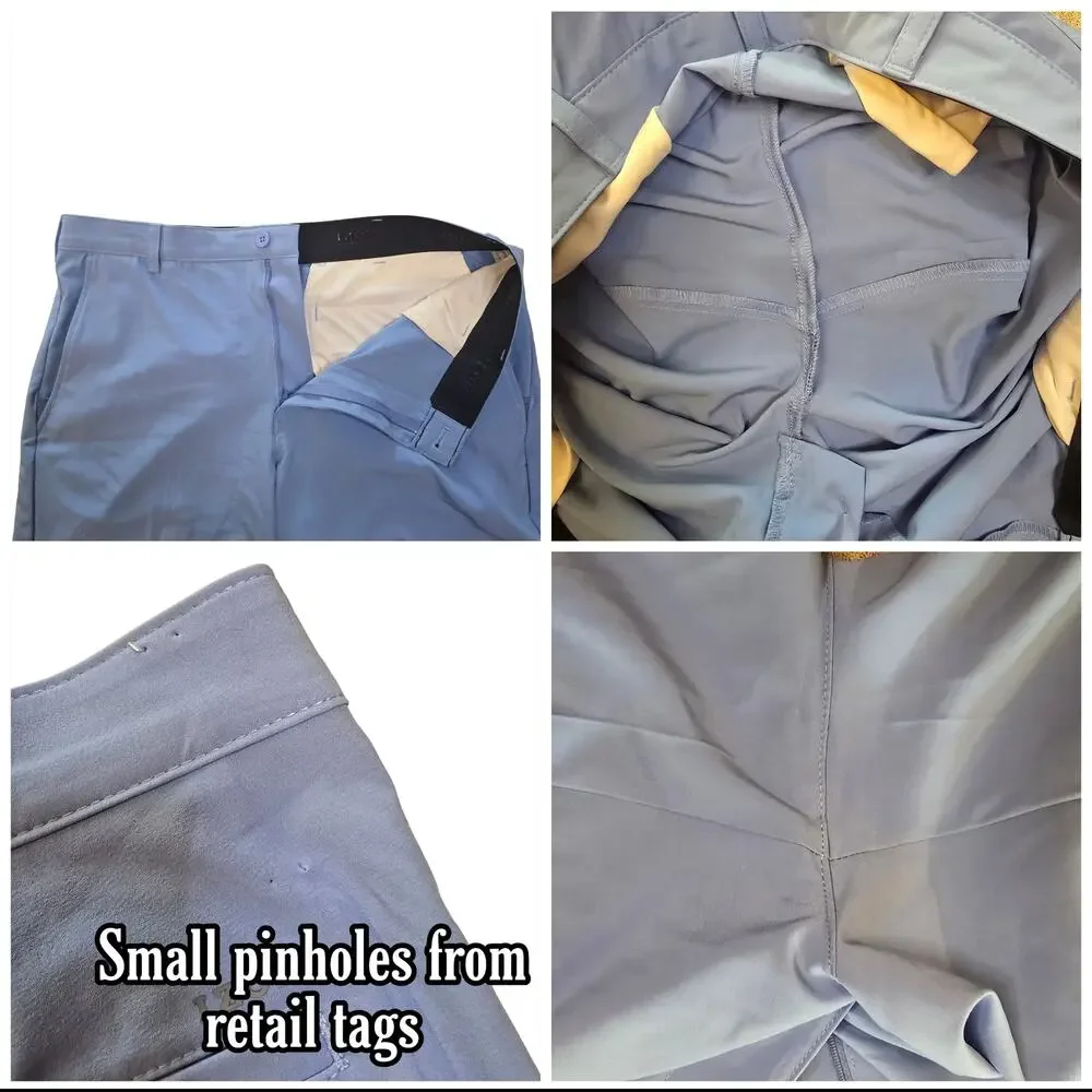 IZOD Golf Performance Shorts Mens 36W Light Blue Flat Front Stretch IZSHC2KR